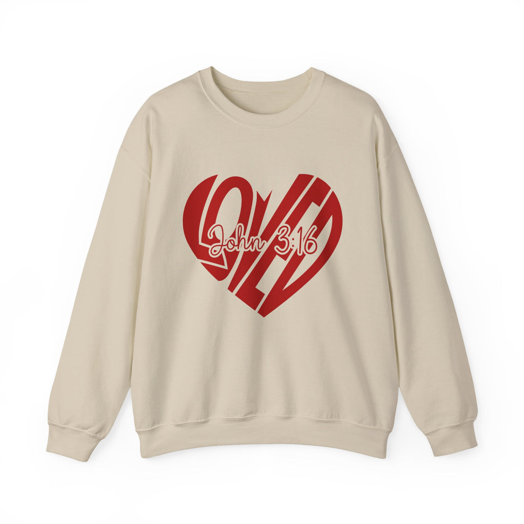 Loved Heart | Cozy Faith Crewneck Sweatshirt