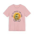 Off to Praise the Lord | Ribbed crew ring-spun cotton T-Shirt