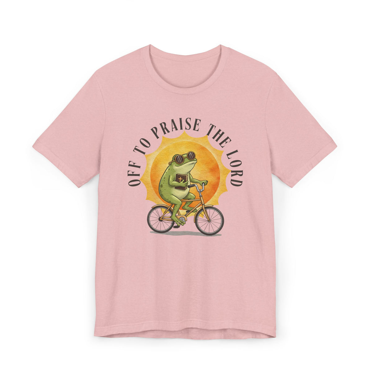 Off to Praise the Lord | Ribbed crew ring-spun cotton T-Shirt