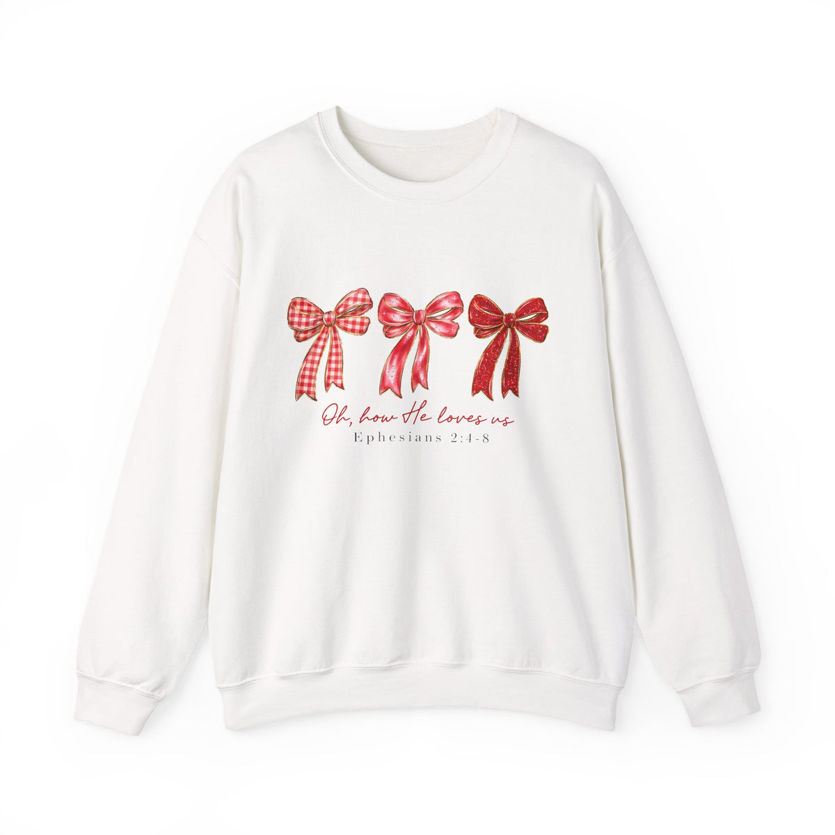 Oh, How He Loves Us | Cozy Faith Crewneck Sweatshirt
