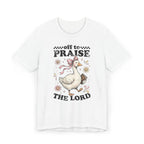 Off to Praise the Lord | Ribbed crew ring-spun cotton T-Shirt