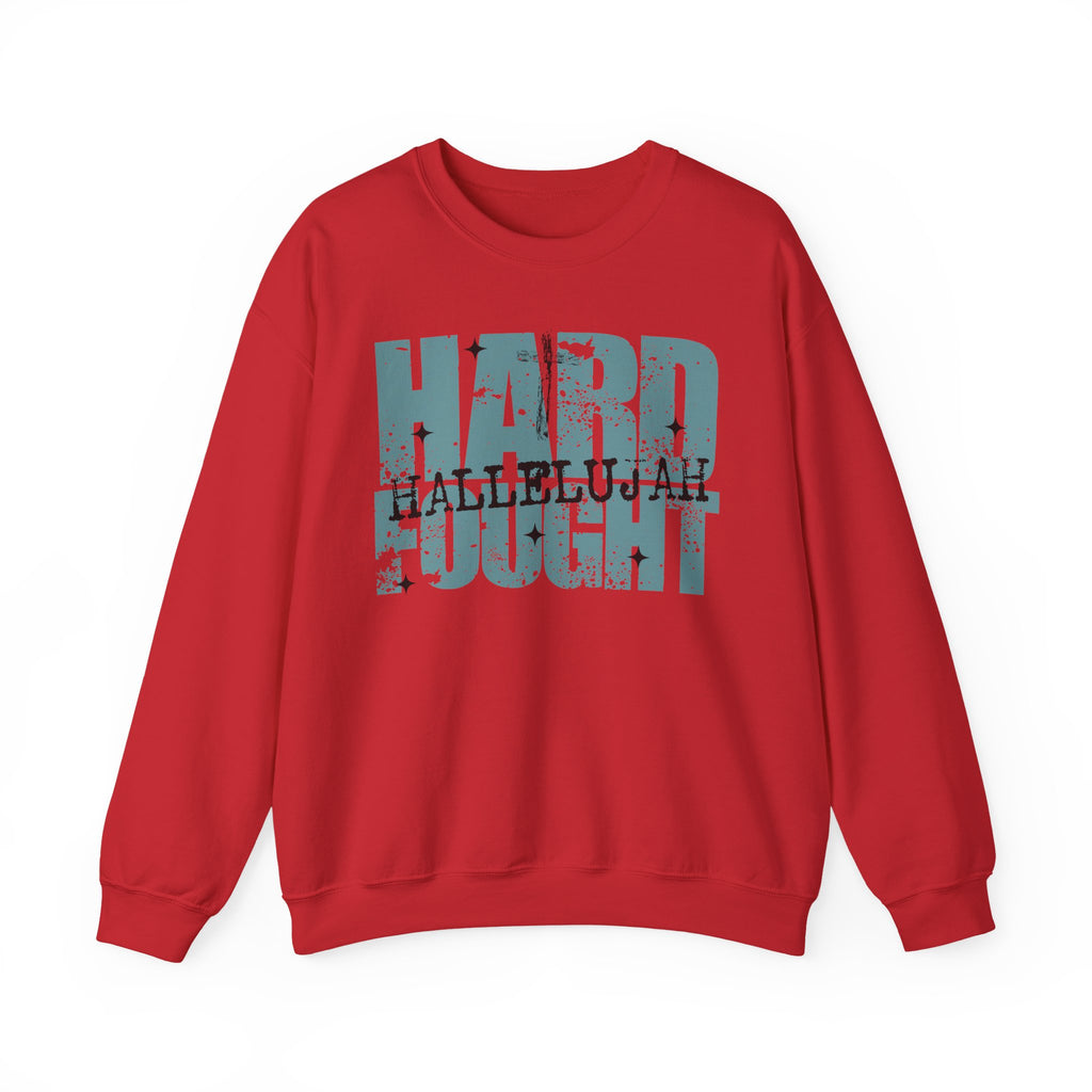 Hard Fought Hallelujah | Cozy Faith Crewneck Sweatshirt