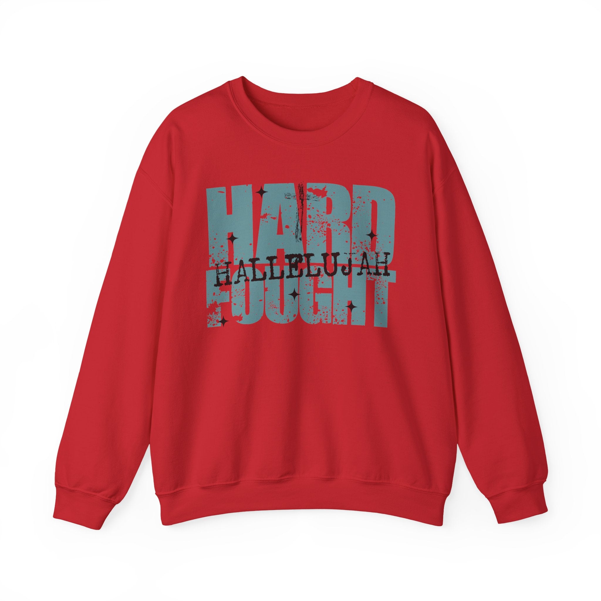 Hard Fought Hallelujah | Cozy Faith Crewneck Sweatshirt