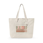 Blessed Canvas Tote Bag | Zippered Everyday Carry Tote