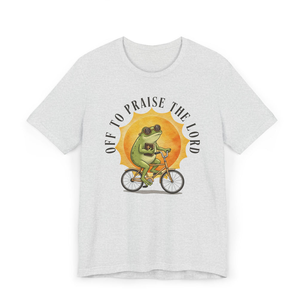 Off to Praise the Lord | Ribbed crew ring-spun cotton T-Shirt