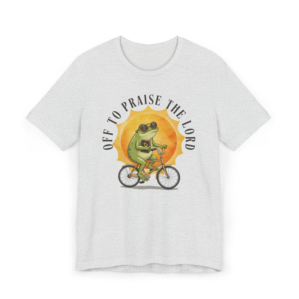 Off to Praise the Lord | Ribbed crew ring-spun cotton T-Shirt
