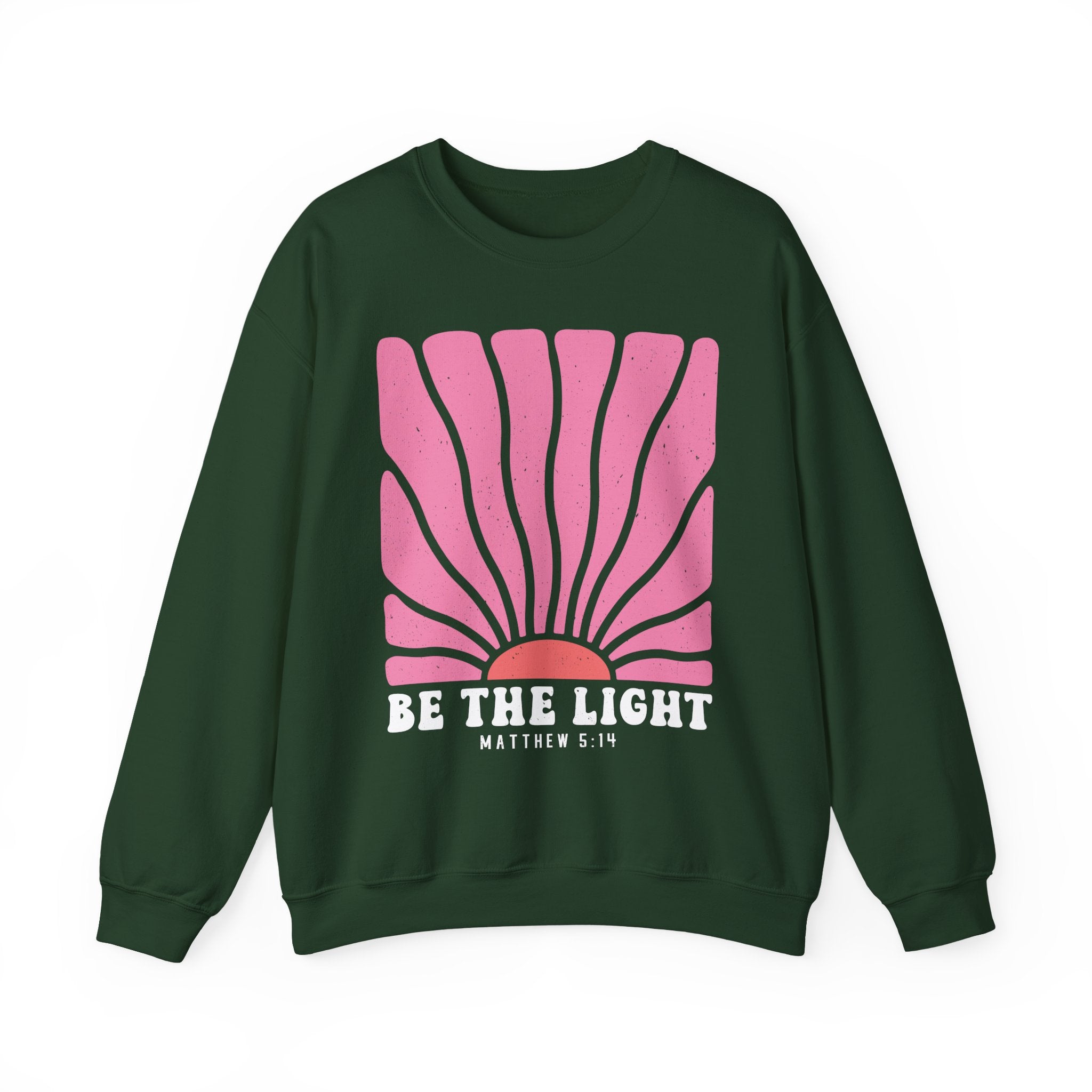 Be the Light Pink | Cozy Faith Crewneck Sweatshirt
