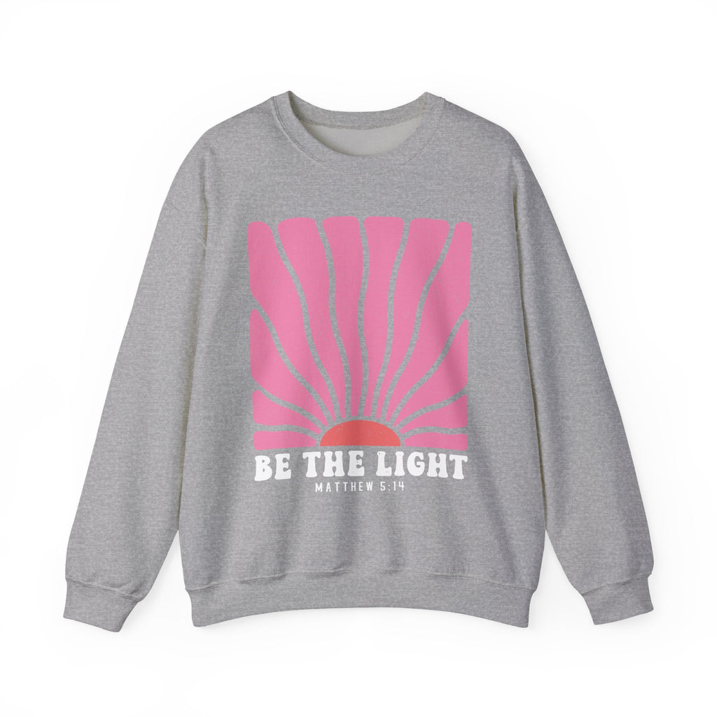 Be the Light Pink | Cozy Faith Crewneck Sweatshirt