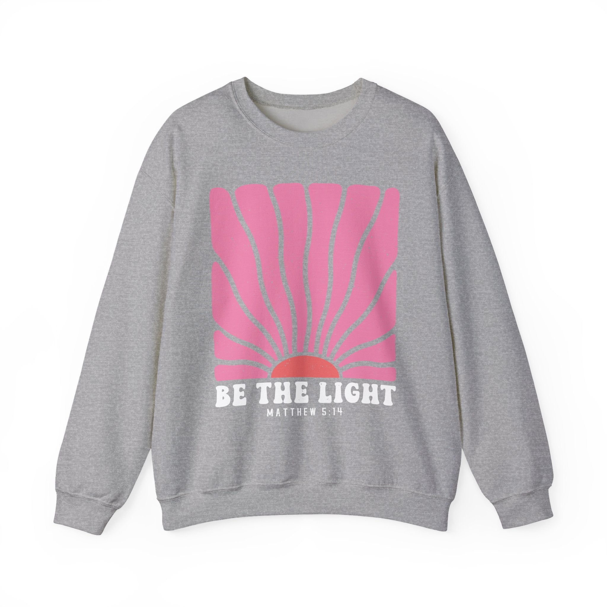 Be the Light Pink | Cozy Faith Crewneck Sweatshirt