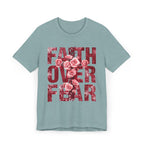Faith Over Fear | Ribbed crew ring-spun cotton T-Shirt