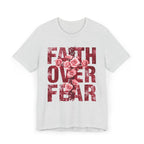 Faith Over Fear | Ribbed crew ring-spun cotton T-Shirt