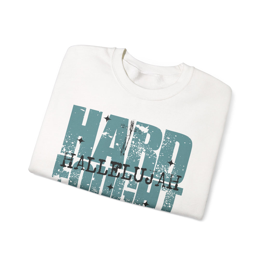 Hard Fought Hallelujah | Cozy Faith Crewneck Sweatshirt