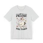 Off to Praise the Lord | Ribbed crew ring-spun cotton T-Shirt