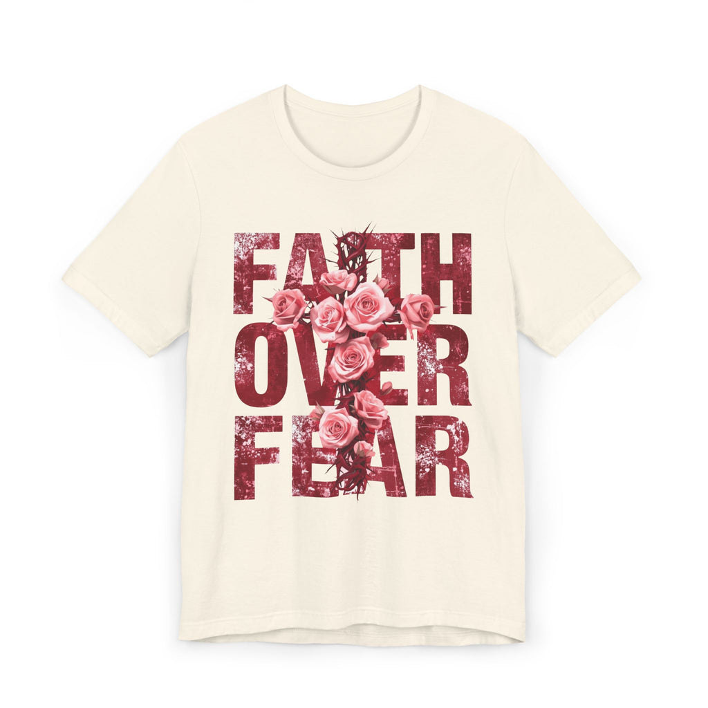 Faith Over Fear | Ribbed crew ring-spun cotton T-Shirt
