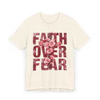 Faith Over Fear | Ribbed crew ring-spun cotton T-Shirt