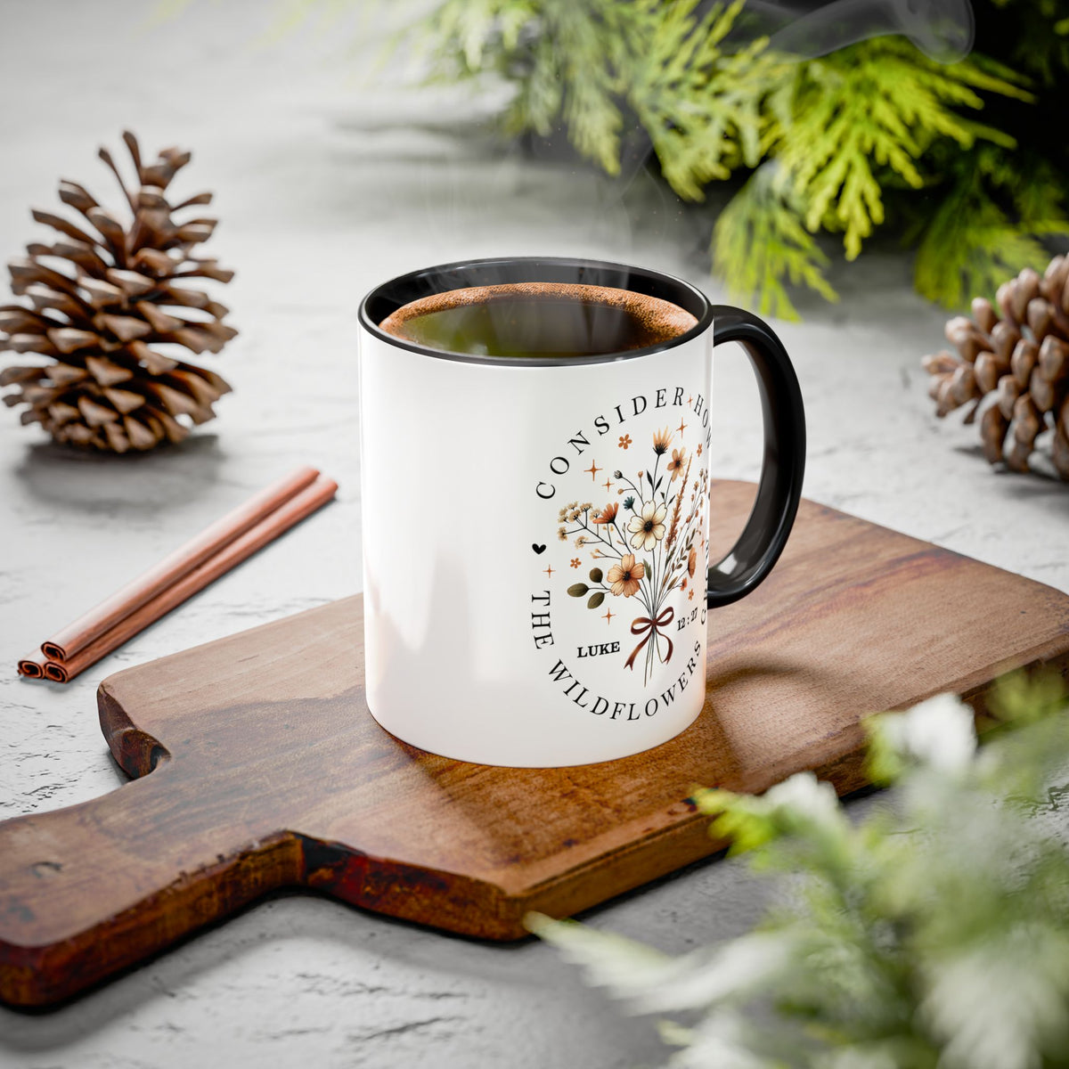 Consider How The Wildflowers Grow | Ceramic Two-Tone Coffee Mug