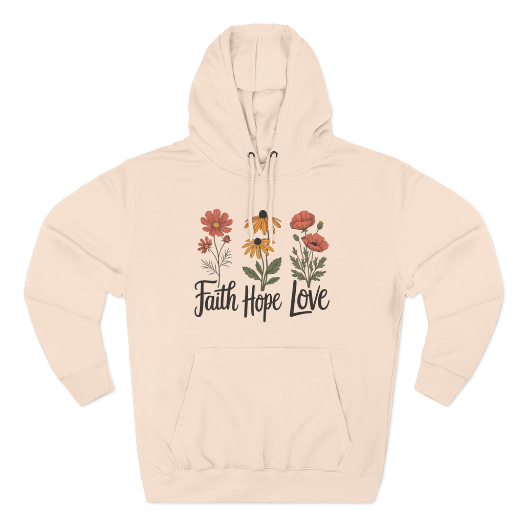 Faith, Hope, Love | Plush Cotton Hoodie