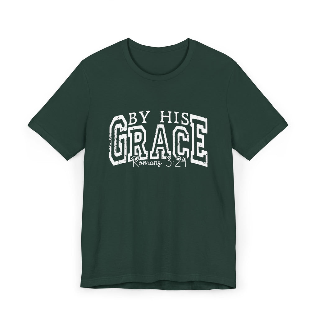 By His Grace | Ribbed crew ring-spun cotton T-Shirt
