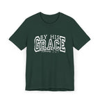 By His Grace | Ribbed crew ring-spun cotton T-Shirt