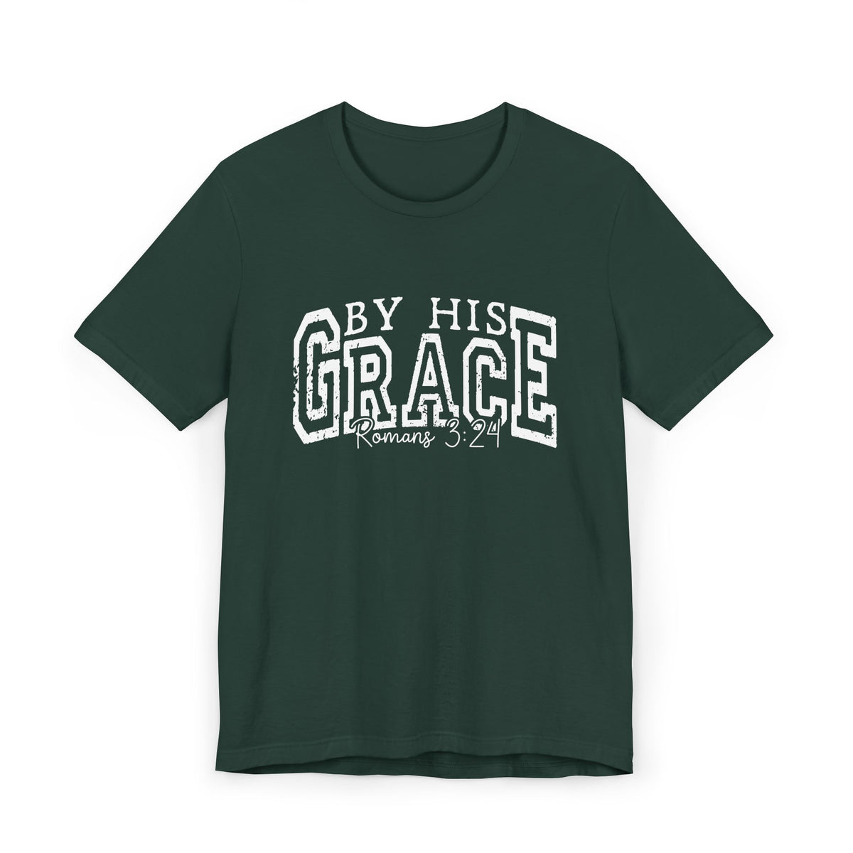 By His Grace | Ribbed crew ring-spun cotton T-Shirt
