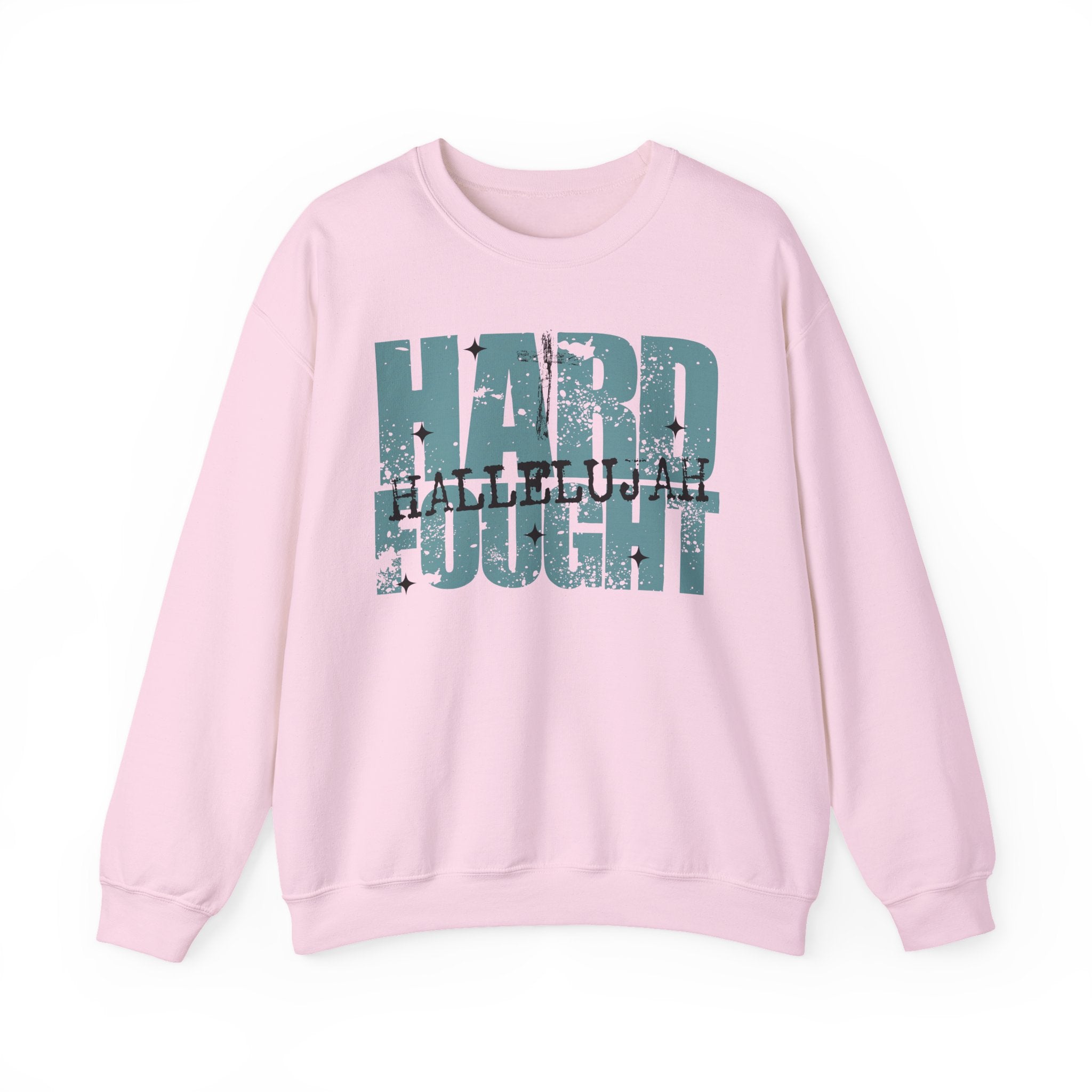 Hard Fought Hallelujah | Cozy Faith Crewneck Sweatshirt