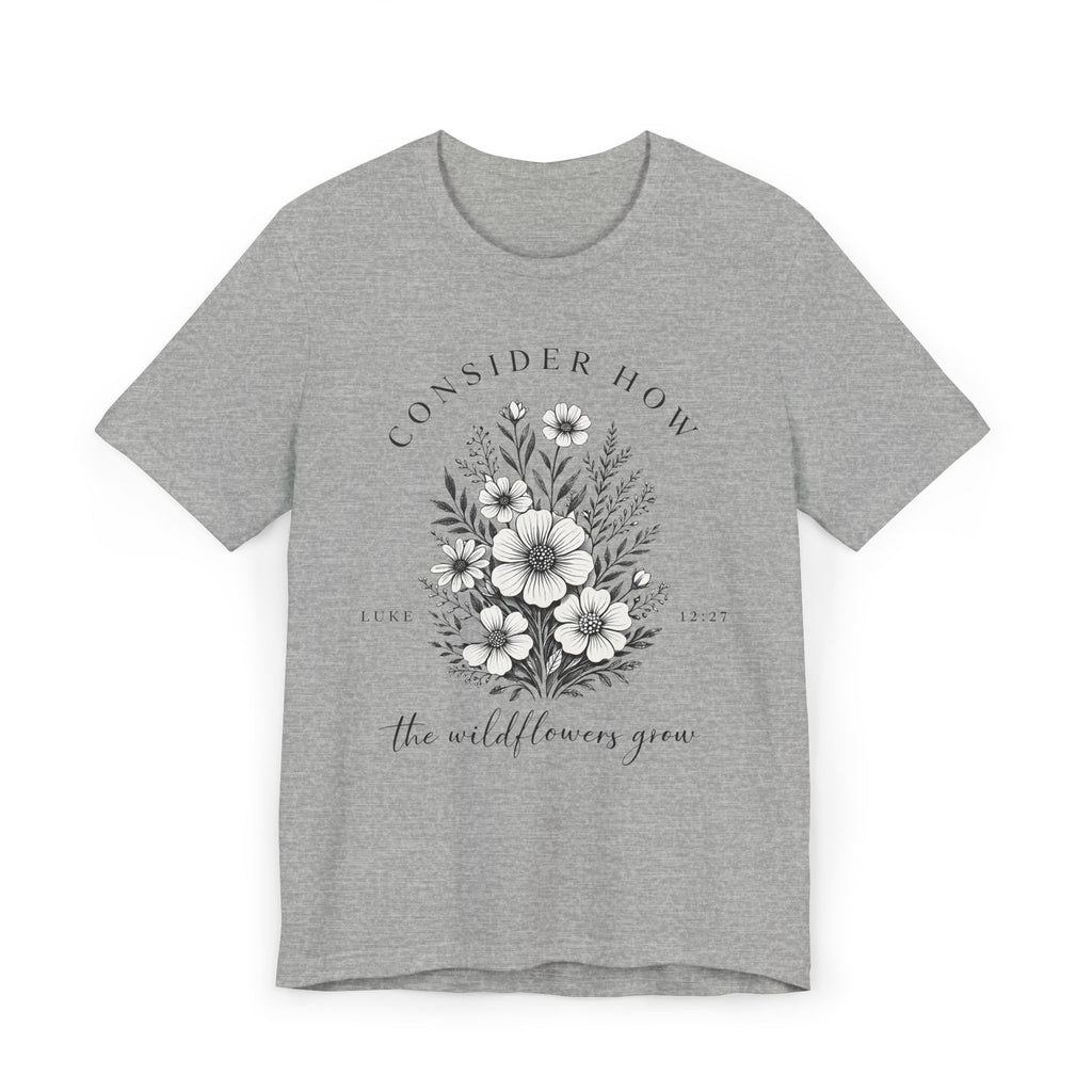 Wildflowers Grow | Ribbed crew ring-spun cotton T-Shirt