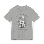 Wildflowers Grow | Ribbed crew ring-spun cotton T-Shirt