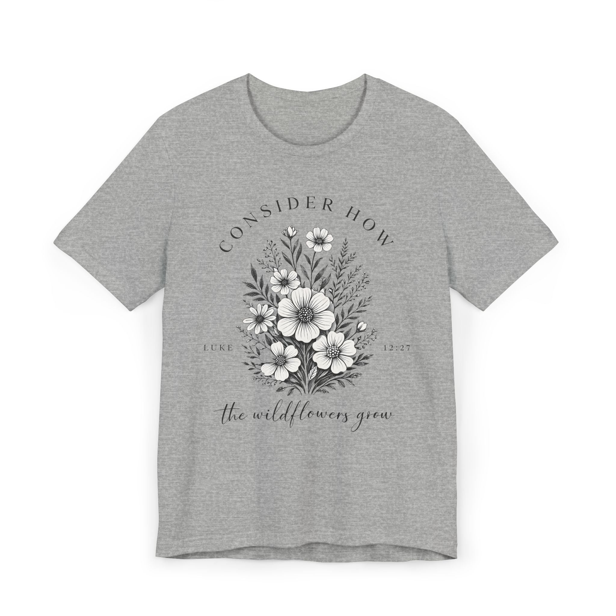 Wildflowers Grow | Ribbed crew ring-spun cotton T-Shirt