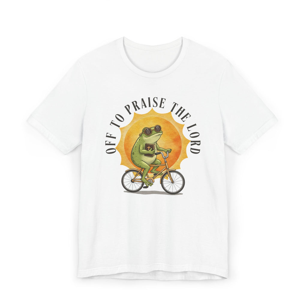 Off to Praise the Lord | Ribbed crew ring-spun cotton T-Shirt