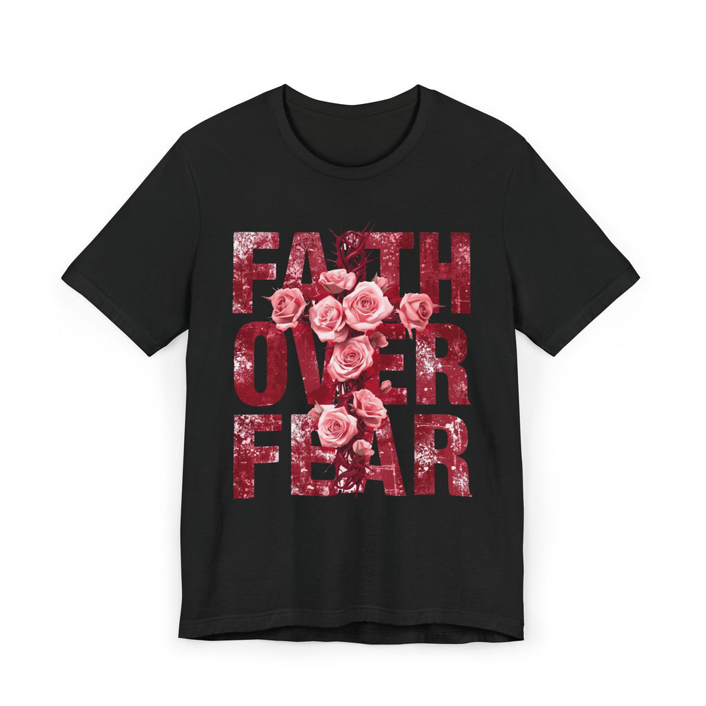 Faith Over Fear | Ribbed crew ring-spun cotton T-Shirt