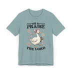 Off to Praise the Lord | Ribbed crew ring-spun cotton T-Shirt
