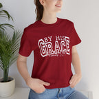 By His Grace | Ribbed crew ring-spun cotton T-Shirt