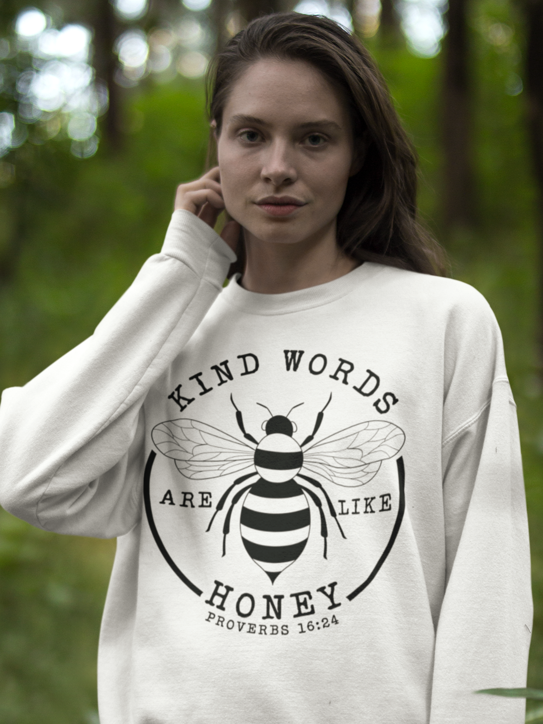 Kind Words Are Like Honey | Cozy Faith Crewneck Sweatshirt