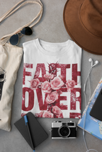 Faith Over Fear | Ribbed crew ring-spun cotton T-Shirt