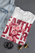 Faith Over Fear | Ribbed crew ring-spun cotton T-Shirt