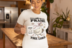 Off to Praise the Lord | Ribbed crew ring-spun cotton T-Shirt
