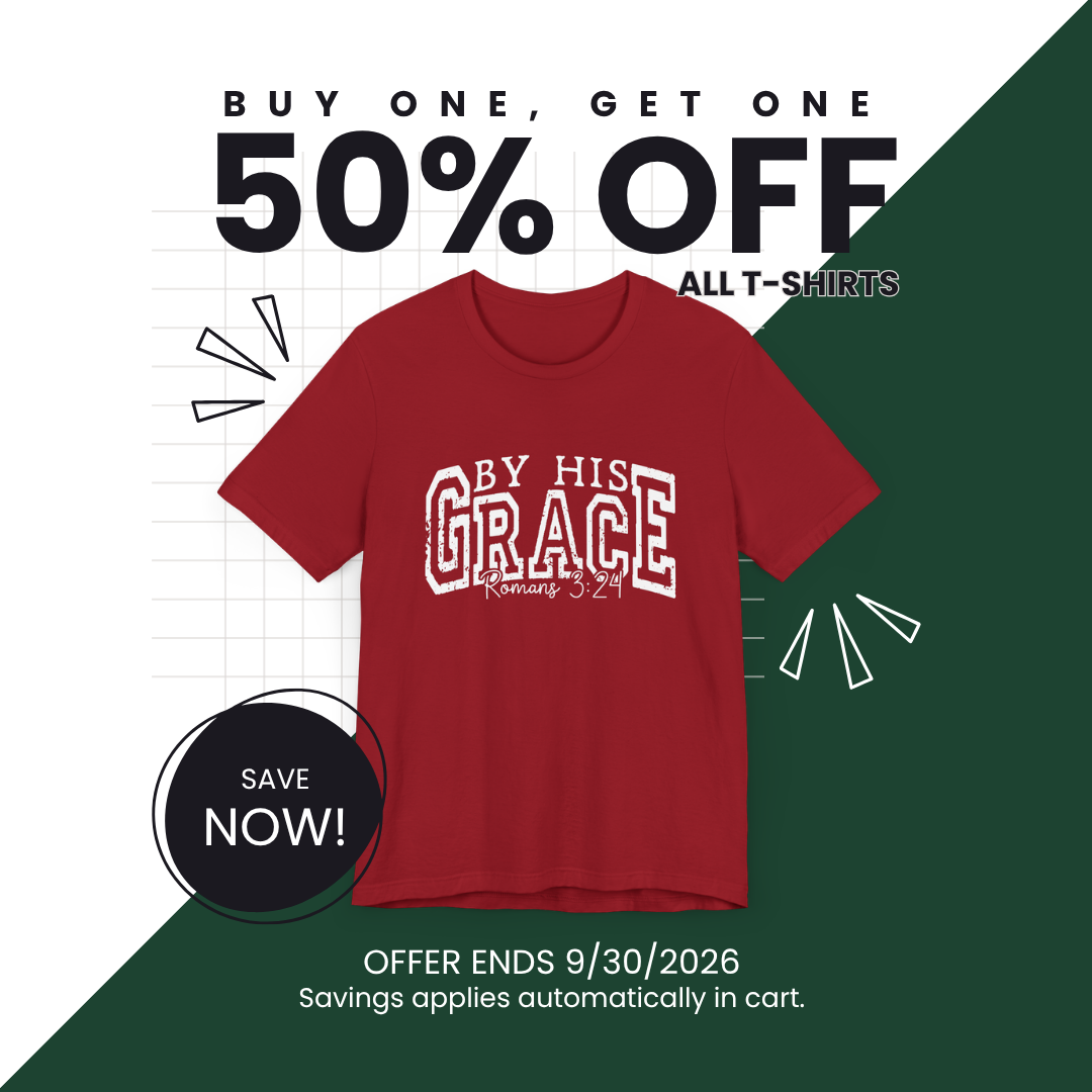 By His Grace | Ribbed crew ring-spun cotton T-Shirt