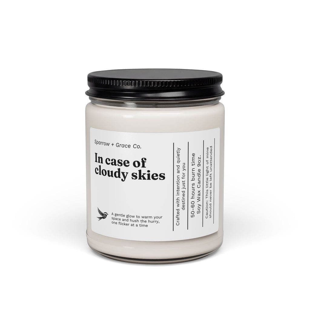 Cloudy Skies | Inspirational Soy Candle 9oz