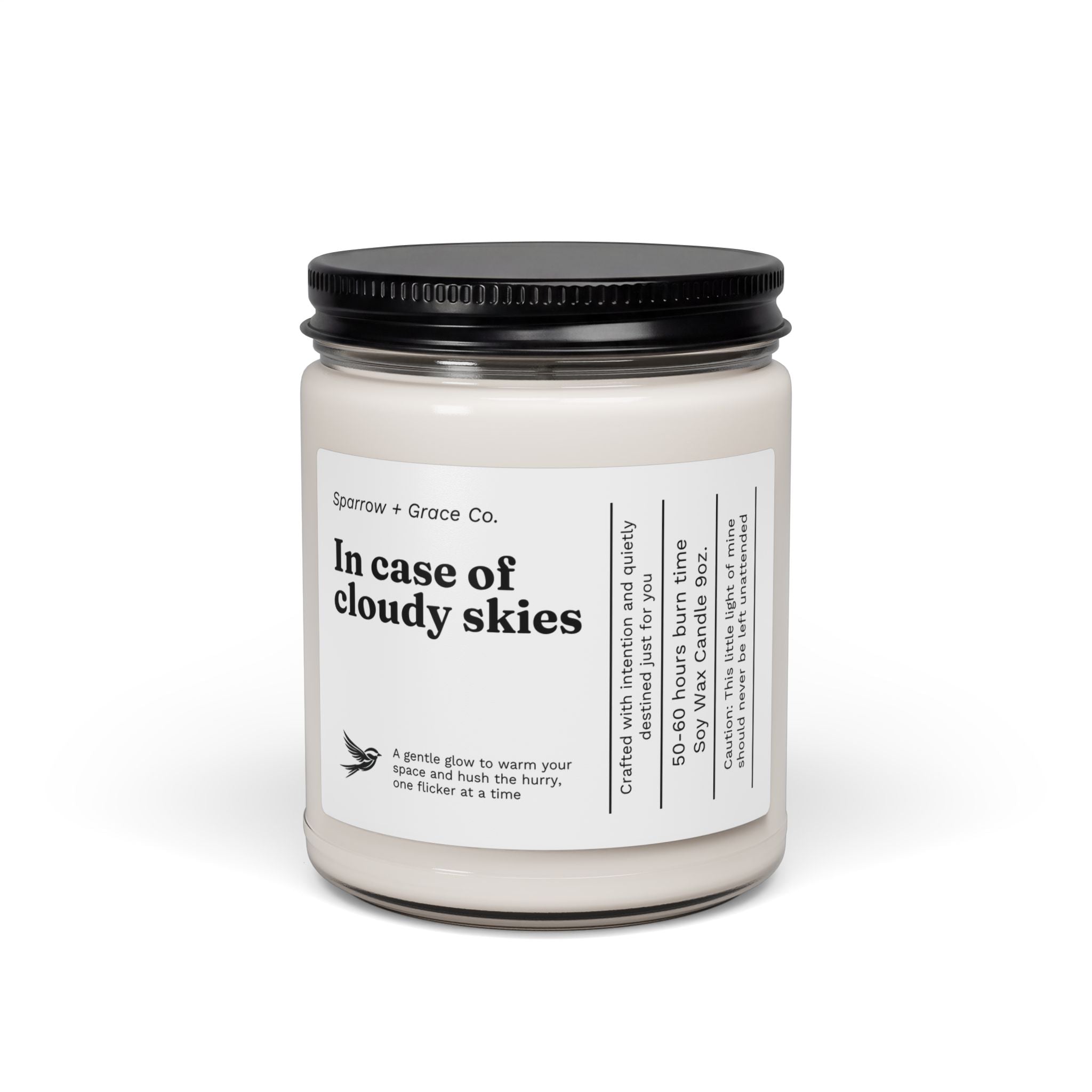 Cloudy Skies | Inspirational Soy Candle 9oz