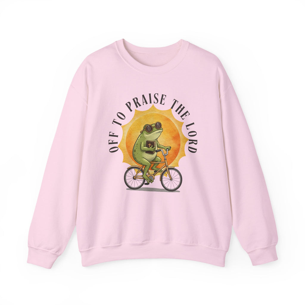 Off to Praise the Lord | Cozy Faith Crewneck Sweatshirt