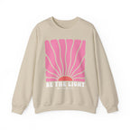 Be the Light Pink | Cozy Faith Crewneck Sweatshirt