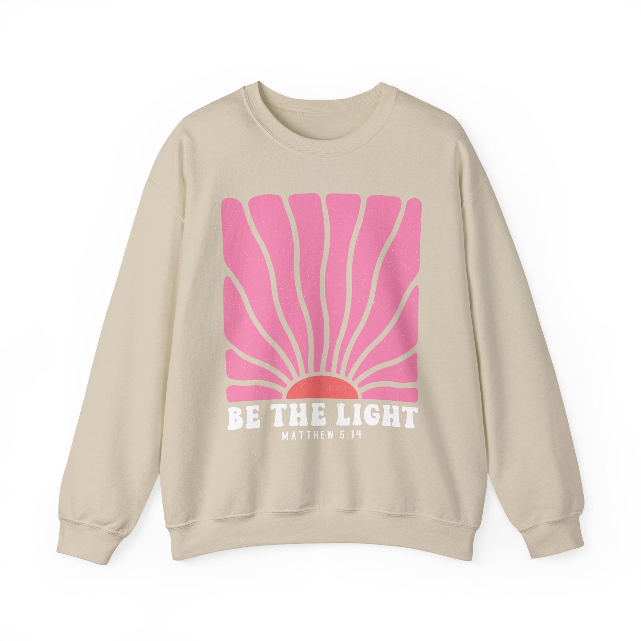 Be the Light Pink | Cozy Faith Crewneck Sweatshirt