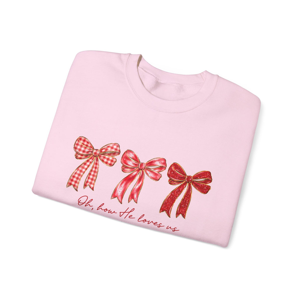 Oh, How He Loves Us | Cozy Faith Crewneck Sweatshirt