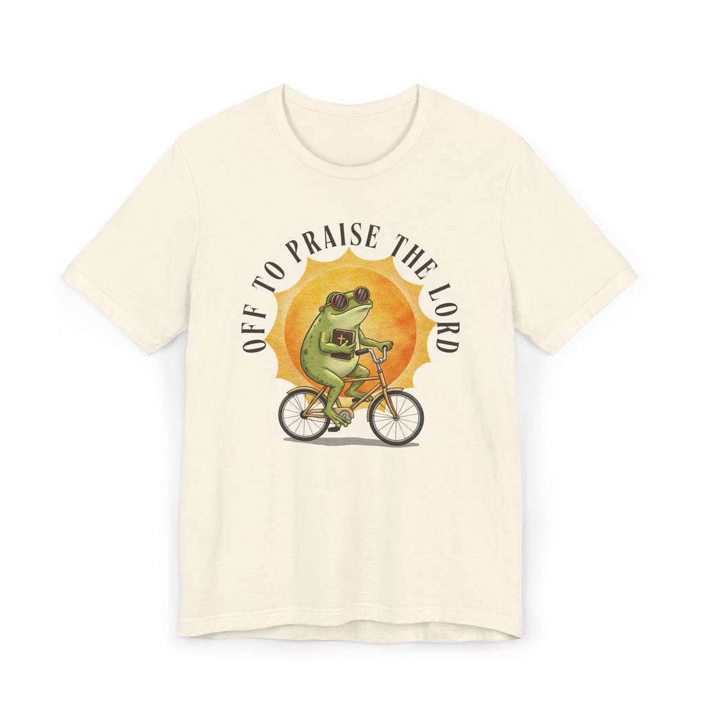 Off to Praise the Lord | Ribbed crew ring-spun cotton T-Shirt