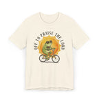 Off to Praise the Lord | Ribbed crew ring-spun cotton T-Shirt