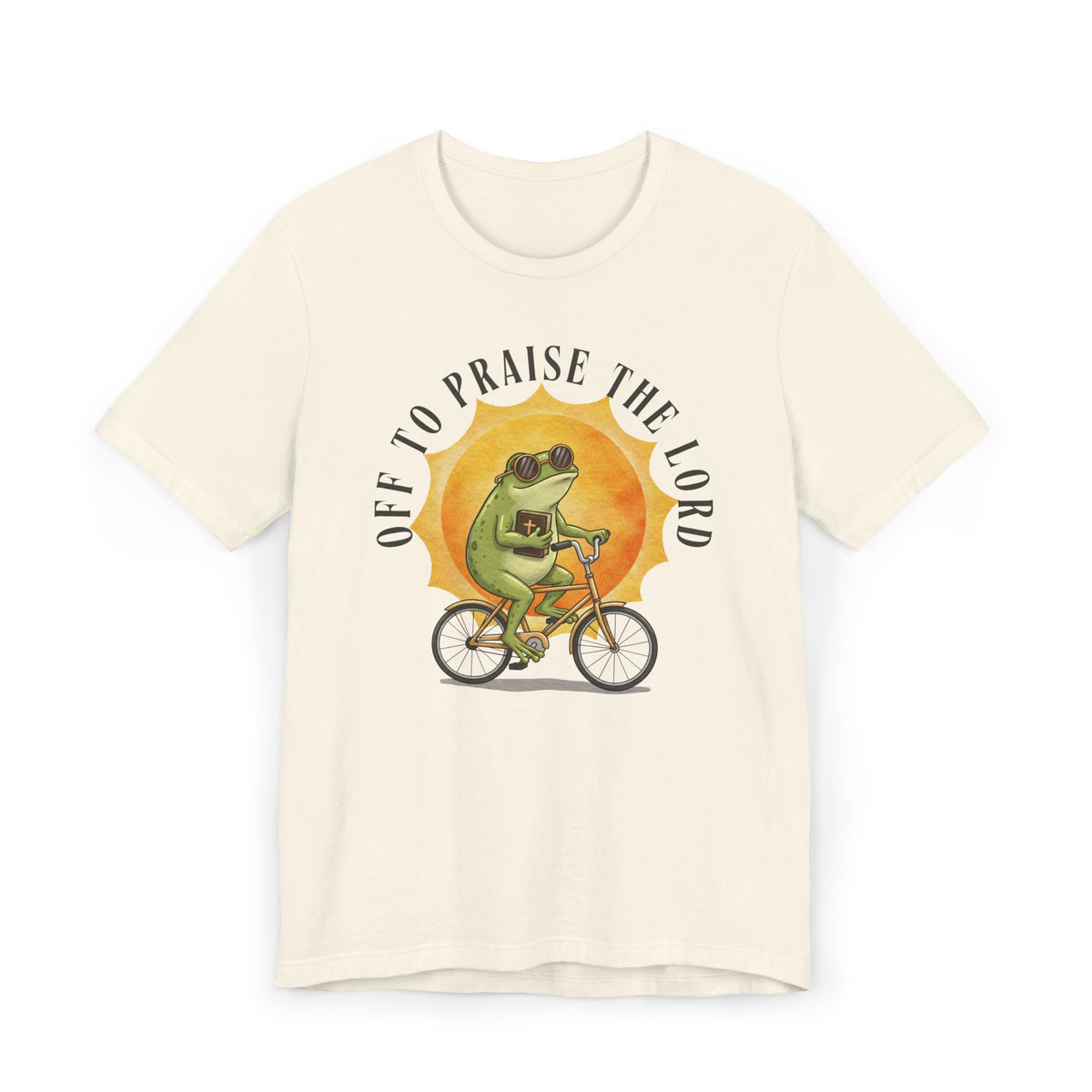 Off to Praise the Lord | Ribbed crew ring-spun cotton T-Shirt