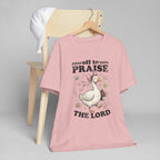 Off to Praise the Lord | Ribbed crew ring-spun cotton T-Shirt