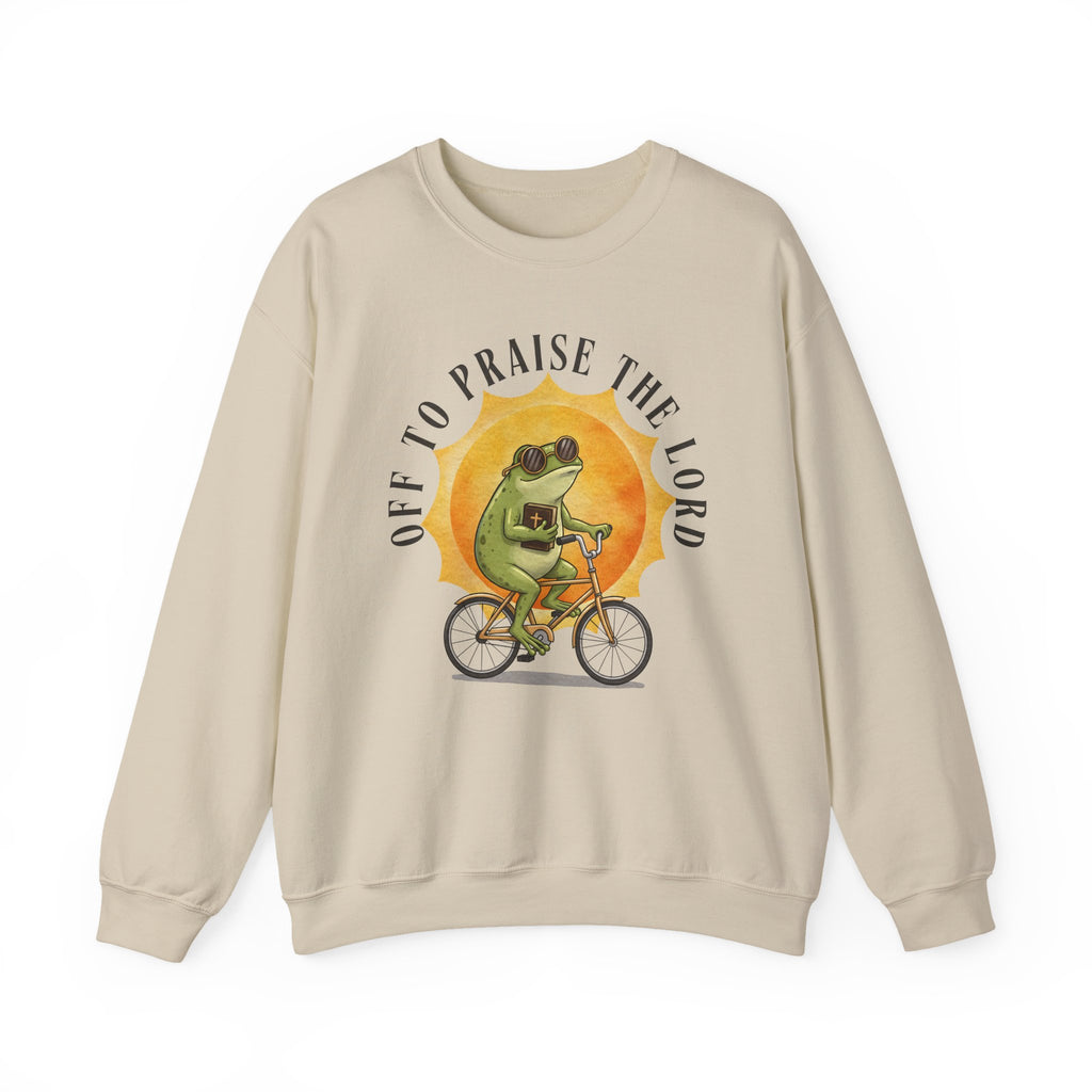 Off to Praise the Lord | Cozy Faith Crewneck Sweatshirt