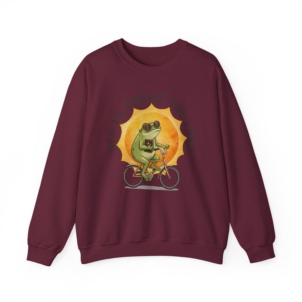 Off to Praise the Lord | Cozy Faith Crewneck Sweatshirt