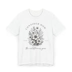 Wildflowers Grow | Ribbed crew ring-spun cotton T-Shirt